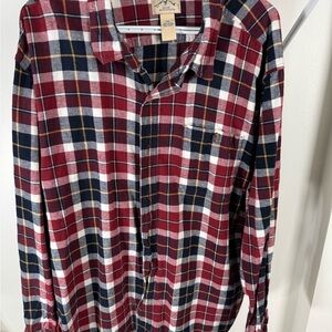 Classic Red and Blue Plaid Men's Shirt